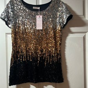 Brand new with tags sequin top size large purchased from a boutique